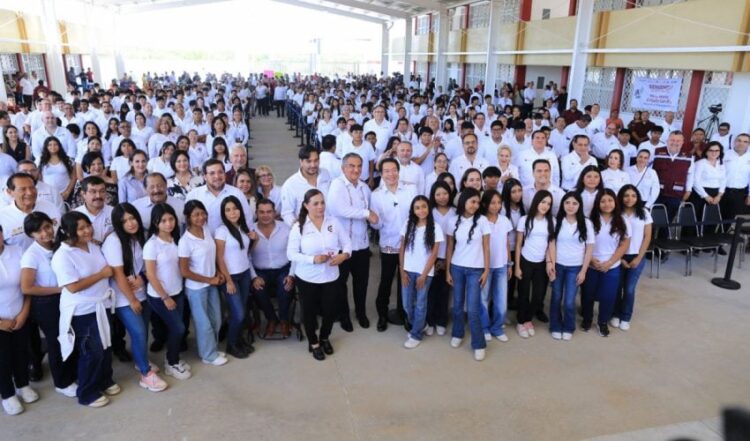 Américo Villarreal y Mario Delgado destacan apoyo sin precedentes a la educación de Tamaulipas