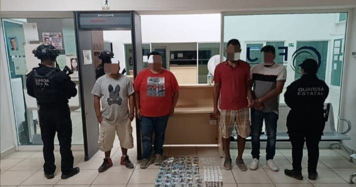La Guardia Estatal detiene a cuatro a presuntos vendedores de estupefacientes en Reynosa