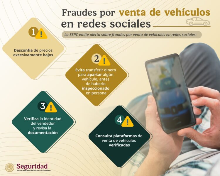 La SSPC lanza alerta para evitar fraudes y estafas cibernéticas en la compra de vehículos