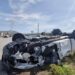 Aparatosa volcadura de camioneta deja una persona lesionada en tramo de carretera Tula-SLP