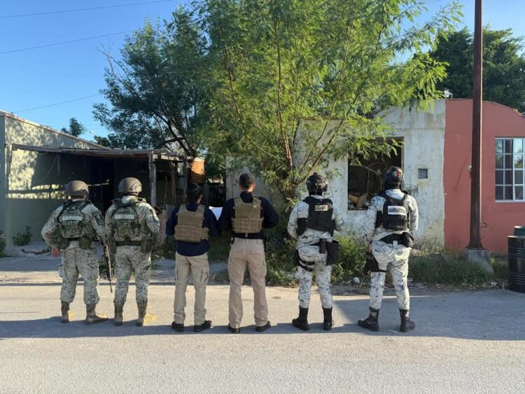 Militares, agentes de la GN y de la FGJET aseguran narcóticos en fraccionamiento de Río Bravo