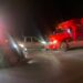 Choque entre tráiler y camioneta provoca esta noche cierre de un carril de la Victoria-Zaragoza