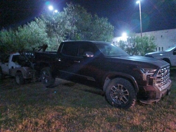 La GE asegura en Valle Hermoso una Toyota Tundra con reporte de robo en el extranjero