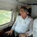 Hace Américo sobrevuelo para supervisar creciente del Pánuco, listo para brindar el apoyo que se requiera