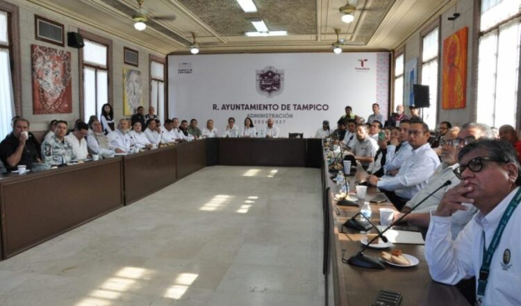Realiza gobierno de Tamaulipas reunión de supervisión ante la creciente del río Pánuco