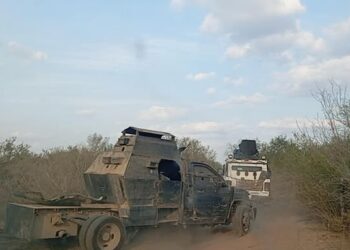 La GE asegura en Reynosa vehículo tipo ‘monstruo’ con blindaje artesanal