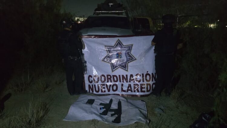 La GE asegura armas y parque de diversos calibres en Nuevo Laredo; huyen 3 individuos