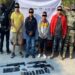 Militares y la GE aseguran armas, vehículos y detienen a 4 delincuentes en Abasolo, Tamaulipas