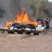 La FGR incinera una tonelada y media de narcóticos y destruye máquinas tragamonedas en Sinaloa
