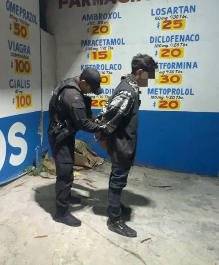 La GE detiene a delincuente que robó con violencia mil 200 pesos en farmacia en Matamoros