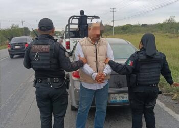 La GE recupera carro robado en la carretera Reynosa-Monterrey; conductor va a la FGJT