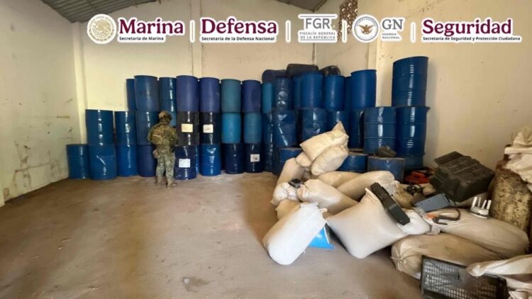 Autoridades federales desmantelan en Guerrero inmuebles empleados para la elaboración de drogas sintéticas