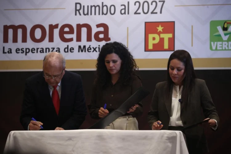El PVEM y PT refrendan su apoyo a Morena y a CSP de cara a elecciones intermedias de 2027