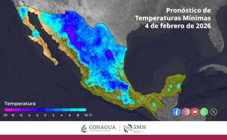 Continuarán las bajas temperaturas en el país; CNPC exhorta a la población a mantenerse alerta 
