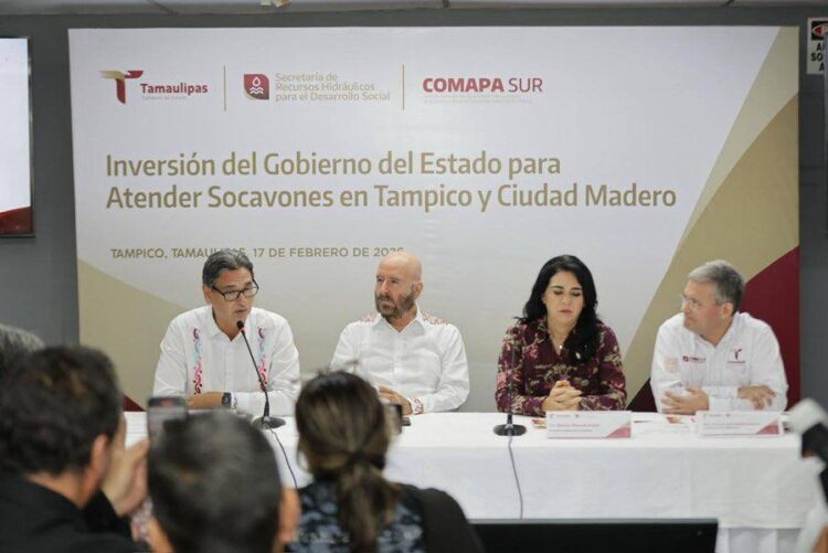 Destina Gobierno 105 millones de pesos para atender problemática de socavones en Tampico y Ciudad Madero
