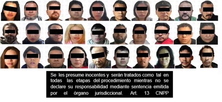 La FGR obtiene vinculación a proceso contra 30 delincuentes de un cártel detenidos con armas y narcóticos