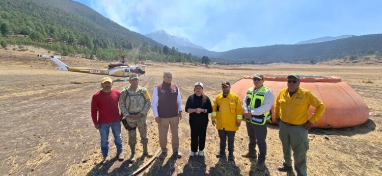 Refuerzan operativo interinstitucional para combatir incendio forestal en Miquihuana