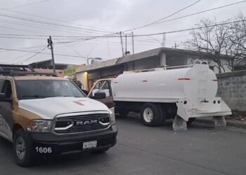 La GE asegura pipa que aparece como presunta responsable del derribo de cámaras en Reynosa
