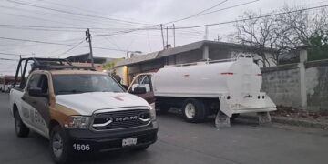 La GE asegura pipa que aparece como presunta responsable del derribo de cámaras en Reynosa