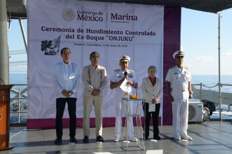 Fortalecen en Tamaulipas creación de arrecifes artificiales con hundimiento del ex buque Onjuku 
