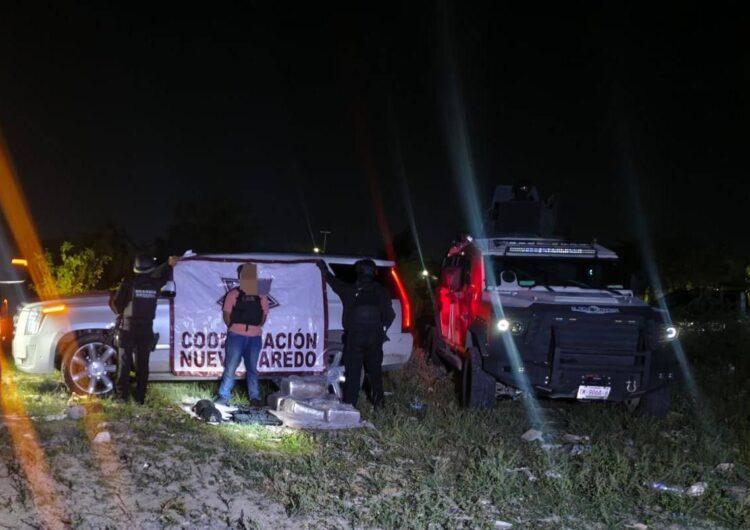 Guardia Estatal asegura a ciudadano, vehículo con reporte de robo y armamento en Nuevo Laredo