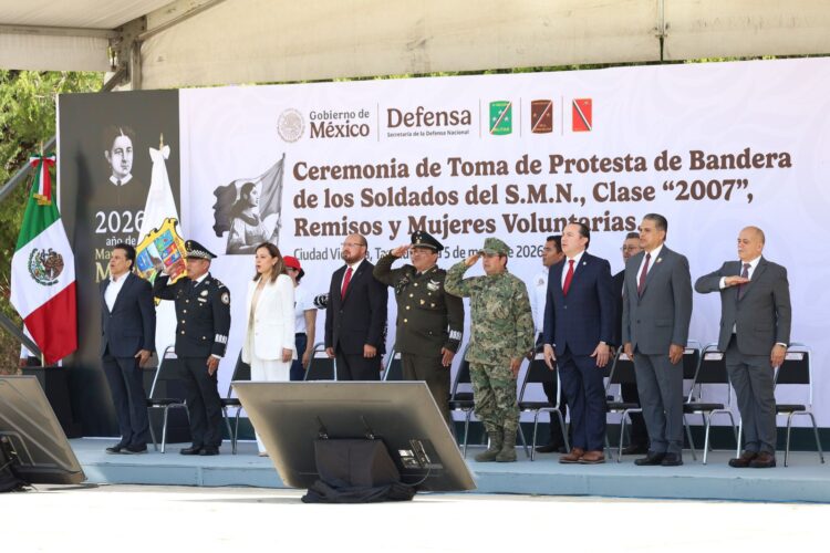 Gobierno de Tamaulipas honra la Batalla de Puebla con toma de protesta de jóvenes del SMN 