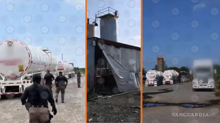 La SSPC y FGR ‘barren’ NL: aseguran un millón de litros de hidrocarburo y tractocamiones en Cadereyta