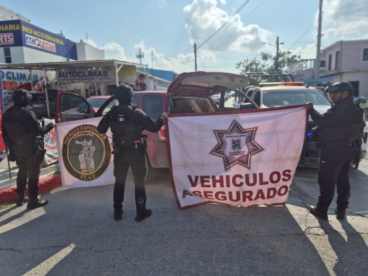 La GE localiza en Reynosa una Ford Escape robada con cartuchos en su interior