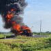La GE reporta incendio total de tractocamión en carretera Victoria-Zaragoza; no hubo lesionados