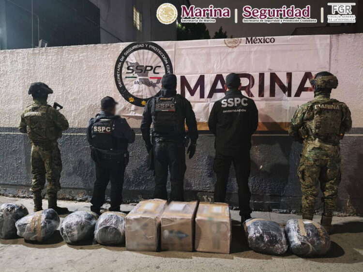 Anuncia la SSPC aseguramiento de 150 kilos de metanfetamina en Baja California