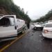 Accidente múltiple deja 10 lesionados y un fallecido cerca de Hidalgo, Tamaulipas