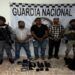 La GN detiene en Matamoros a 3 individuos con armas, drogas, cartuchos y equipo táctico