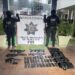 La GE asegura en colonia de Reynosa una camioneta abandonada con armas largas y cientos de cartuchos útiles