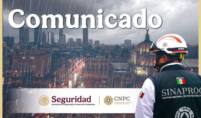Protección Civil Nacional emite alerta en 12 estados por pronóstico de lluvias intensas, entre ellos Tamaulipas