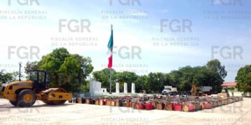 FGR destruye más de 13.5 toneladas de precursores químicos, 393 máquinas tragamonedas y droga 
