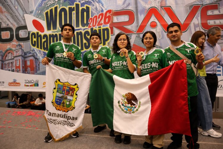 Estudiantes de CONALEP Tamaulipas conquistan el segundo lugar mundial de robótica en Japón