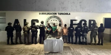 Anuncia García Harfuch captura de 8 criminales que operaban en frontera de Guatemala y Chiapas