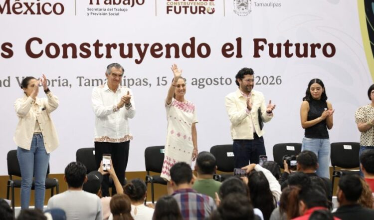 La presidenta Claudia Sheinbaum  se reúne aquí con jóvenes tamaulipecos: ‘Son el eje central del presente’