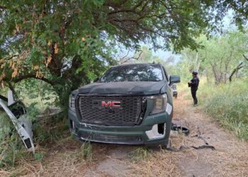 La GE localiza con dron un vehículo robado; estaba escondido con ponchallantas en ejido de  Díaz Ordaz
