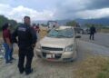 La conductora de un Chevy se estrella  con un caballo en el tramo Tula-Victoria y el equino murió en el lugar