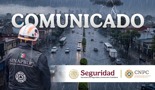 CNPC mantiene alerta por lluvias fuertes y altas temperaturas en varios estados del país