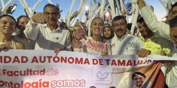 Da la UAT en el Campus Tampico la cálida bienvenida a la presidenta Claudia Sheinbaum