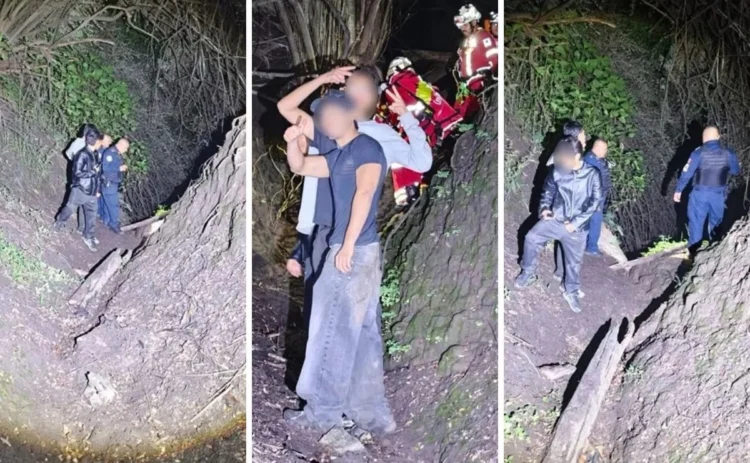 Policías y Bomberos rescatan a 9 jóvenes extraviados en barrancas del Bosque de Chapultepec