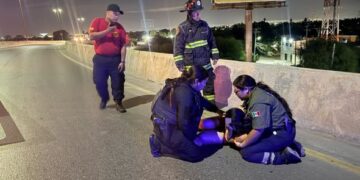 La GE salvaguardó la vida de una mujer que estuvo en situación de riesgo en puente MCL de Matamoros