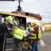 Trasladan en aeronave médica a paciente a unidad de quemados del Hospital General de Victoria