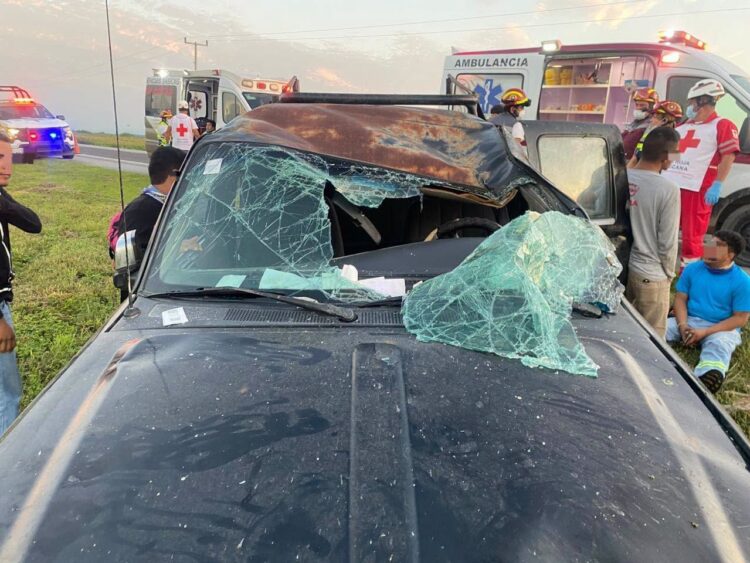 Accidente deja 5 personas lesionadas en Libramiento Estación Manuel-González; venían de Veracruz a Mante