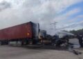 La GE auxilia en atención a incendio de un tractocamión en Padilla; se ignora si tiene relación con bloqueos