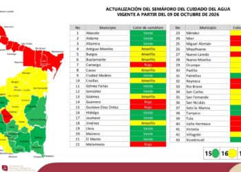 Pese a lluvias 12 municipios de Tamaulipas permanecen en semáforo rojo, entre ellos Victoria y Tula