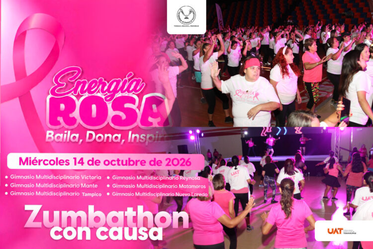 Organiza la UAT el Zumbathón con Causa ‘Energía Rosa: Baila, Dona, Inspira’